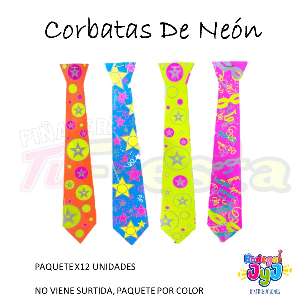 CORBATAS NEON X12 - CESAR