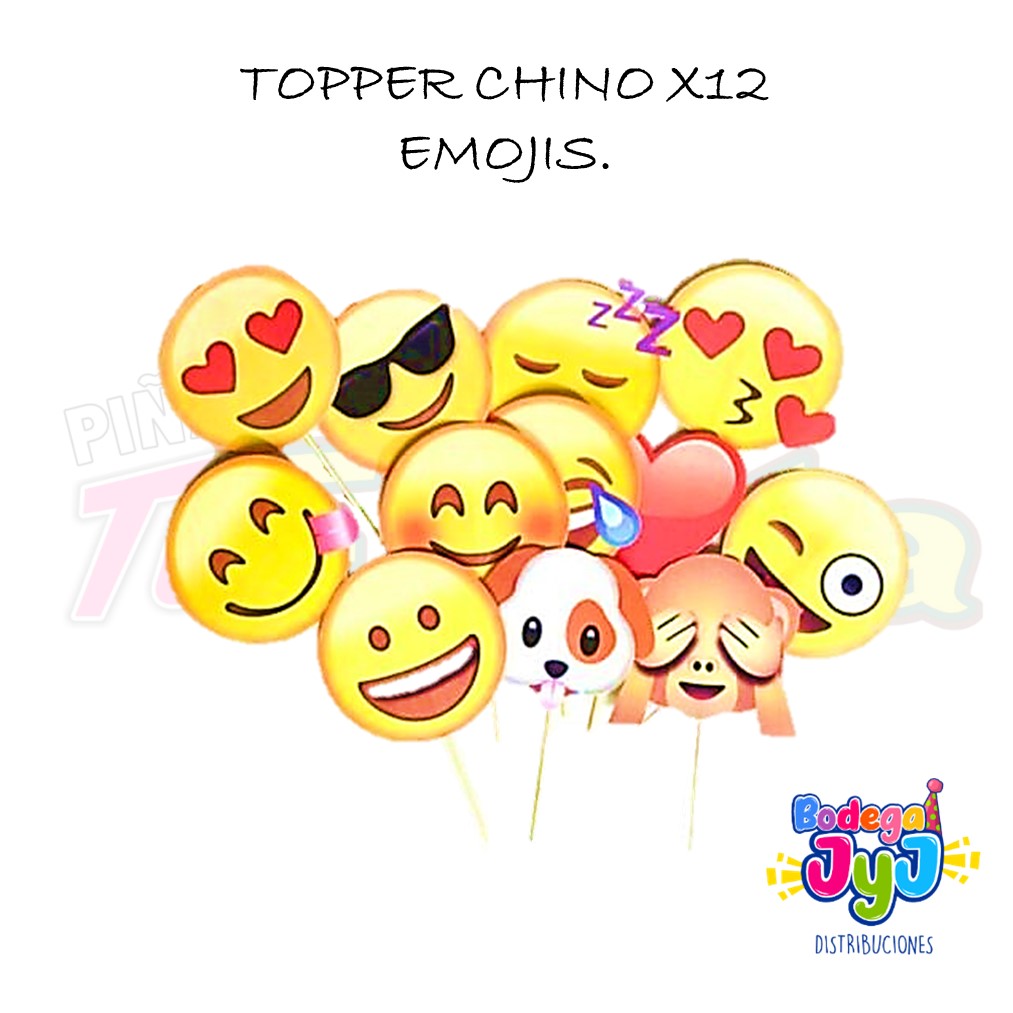 TOPPER CHINO X12 EMOJIS
