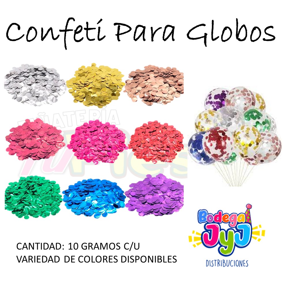 CONFETI PARA GLOBO BURBUJA