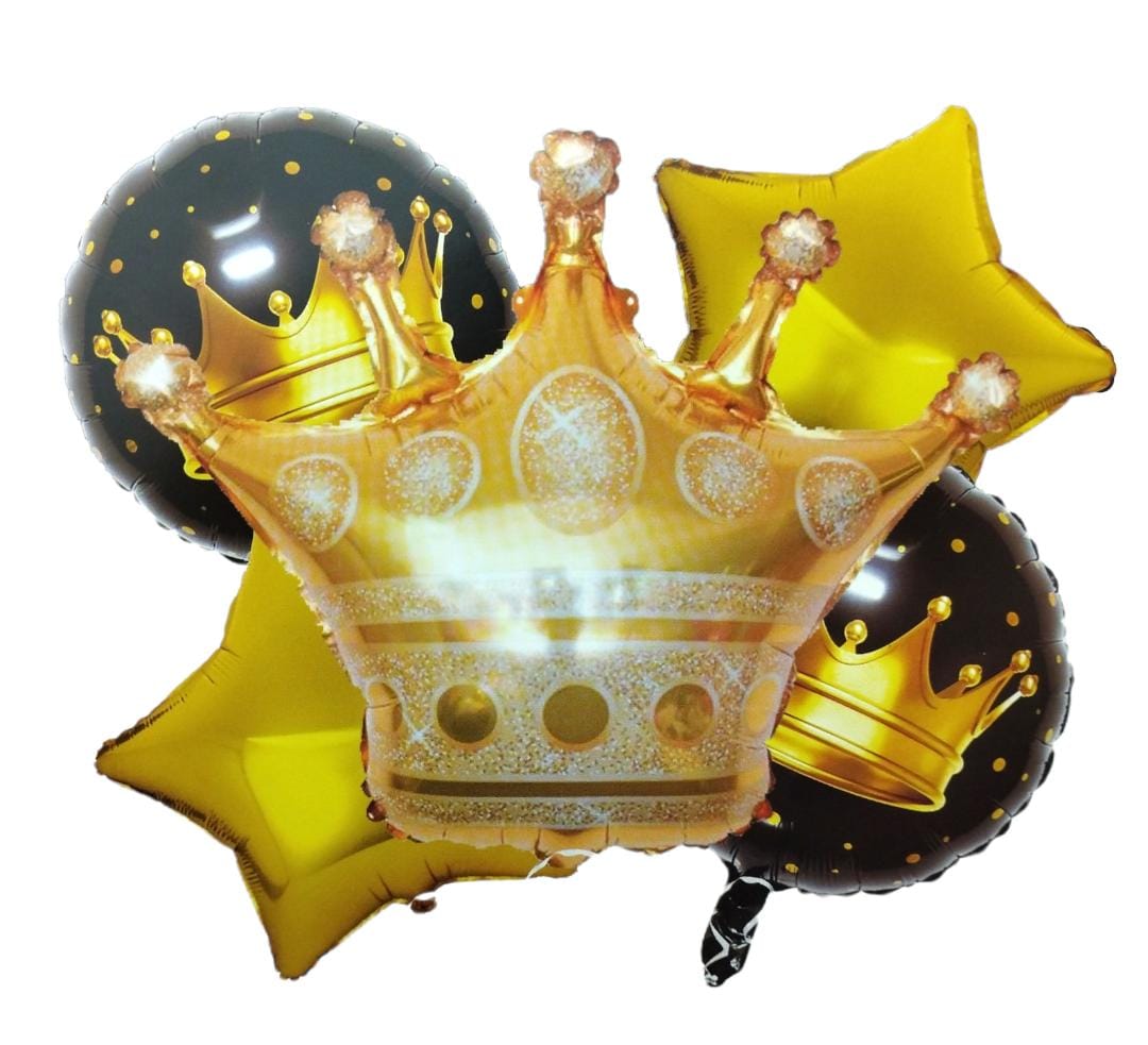 BOUQUET DE GLOBOS X5 CORONA METAL