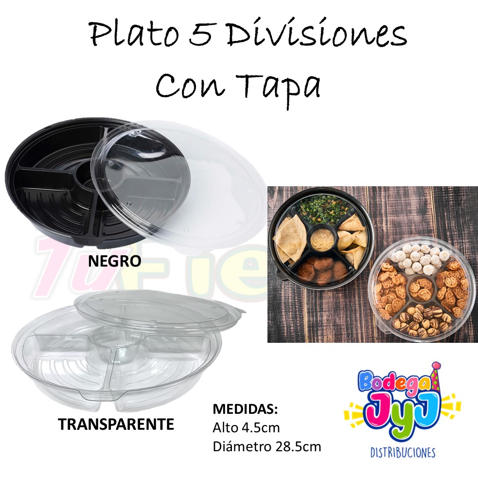 BASE CIRCULAR PLASTICA 5 DIVISIONES
