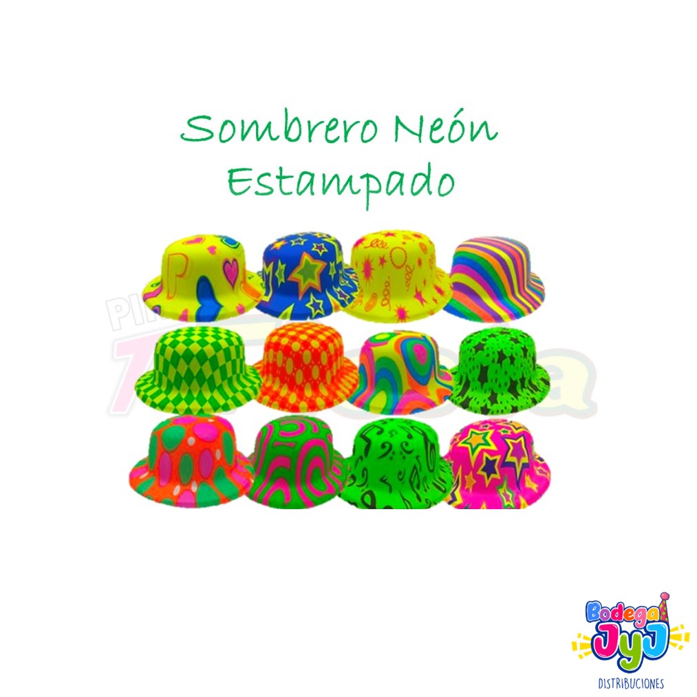 SOMBRERO NEÓN ESTAMPADO