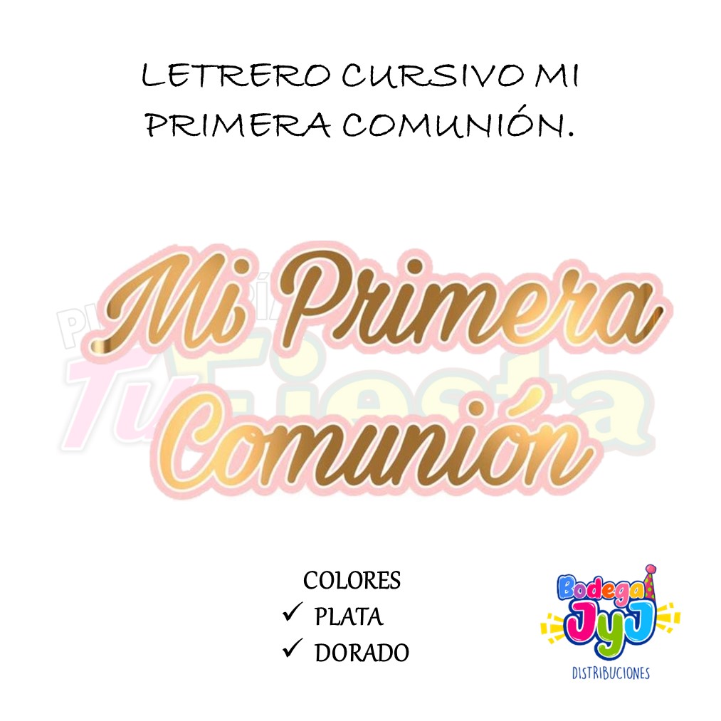 LETRERO CURSIVO PRIMERA COMUNION -  EDUAR