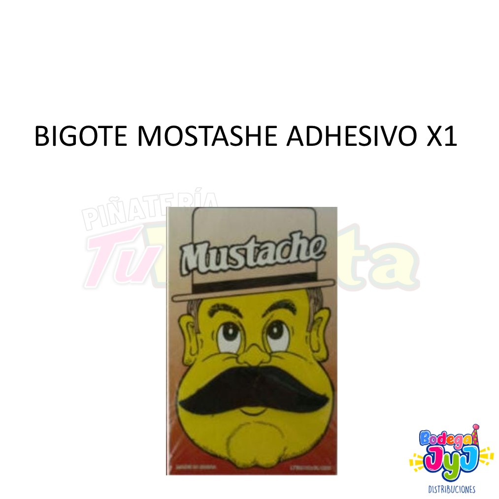 BIGOTE MOSTACHE X1 ADHESIVO