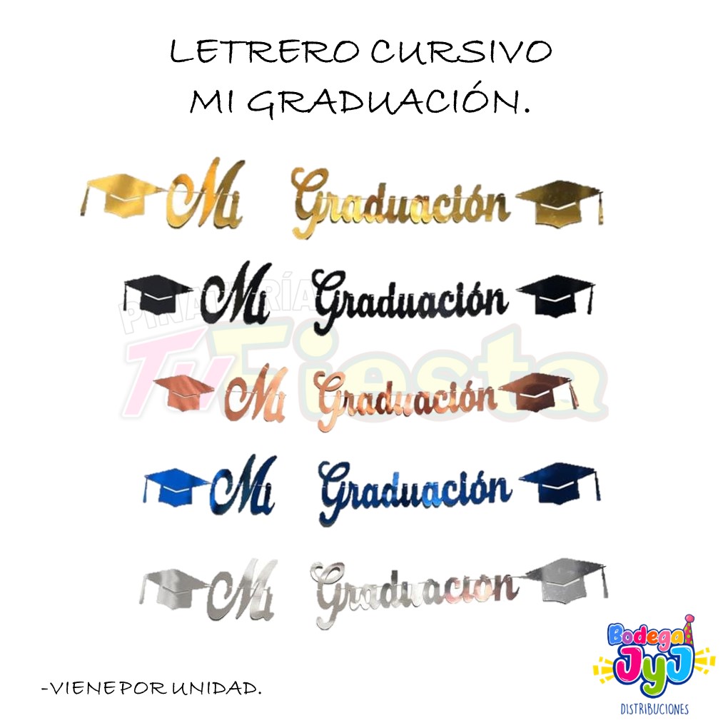 LETRERO CURSIVO MI GRADUACION - EDUAR