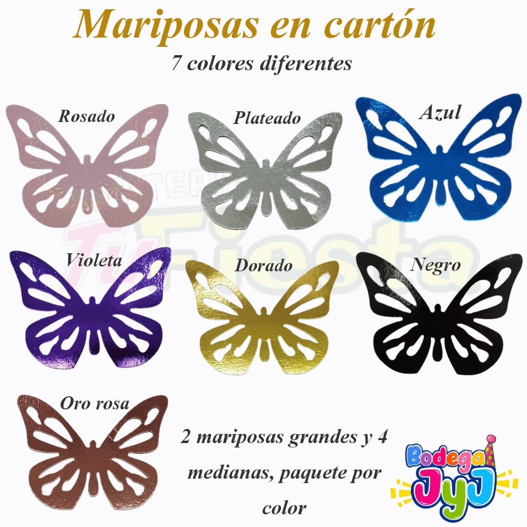 MARIPOSA TROQUELADA SUELTA X6 - EDUAR