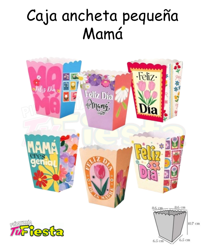 CAJA ANCHETA PEQUEÑA DÍA DE LA MADRE MUNDO FIESTA