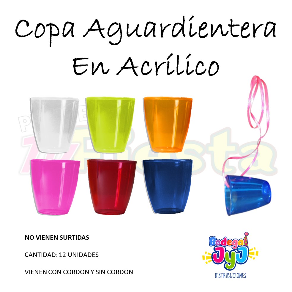 COPA AGUARDIENTE ACRILICA X12 CUERDA