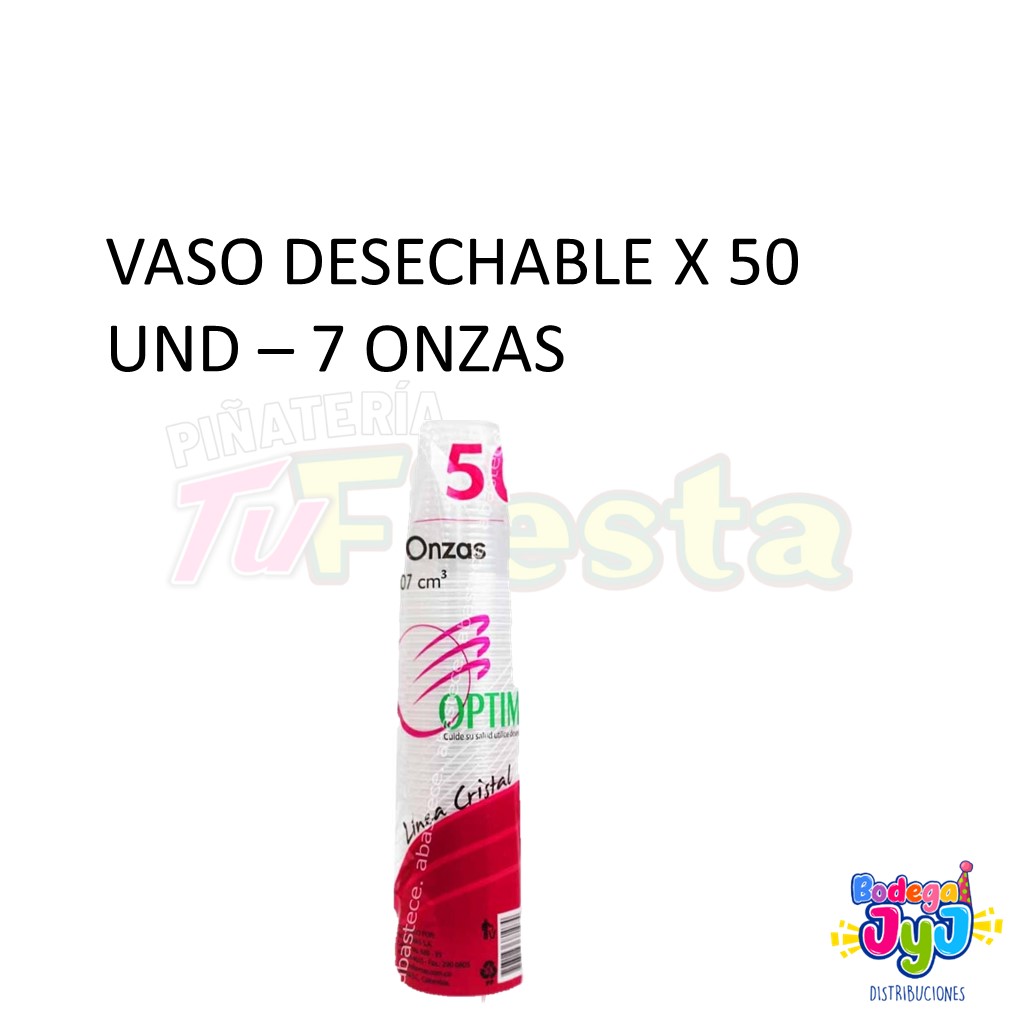 VASO DESECHABLE X50 OPTIMA
