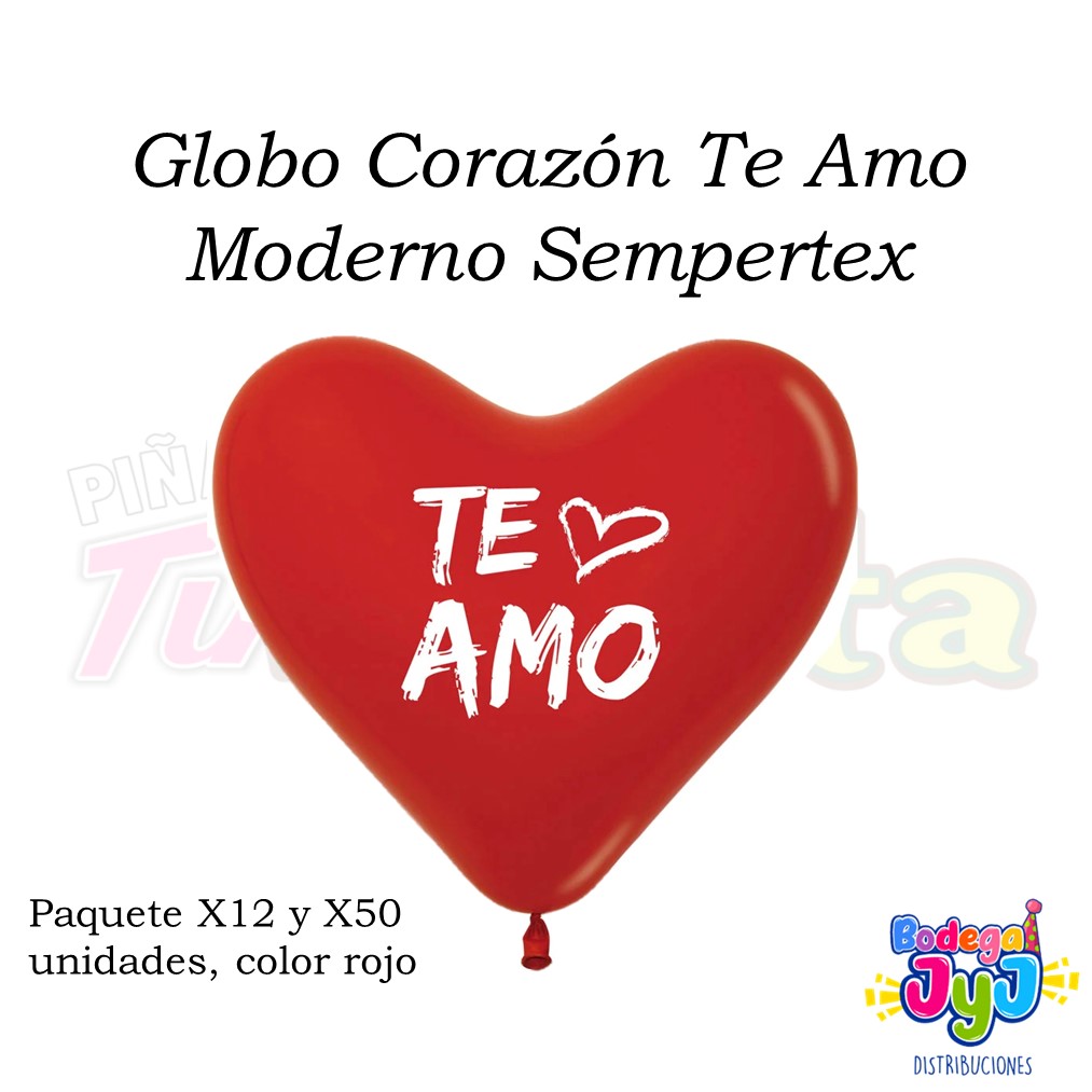 GLOBO CORAZÓN TE AMO MODERNO SEMPERTEX