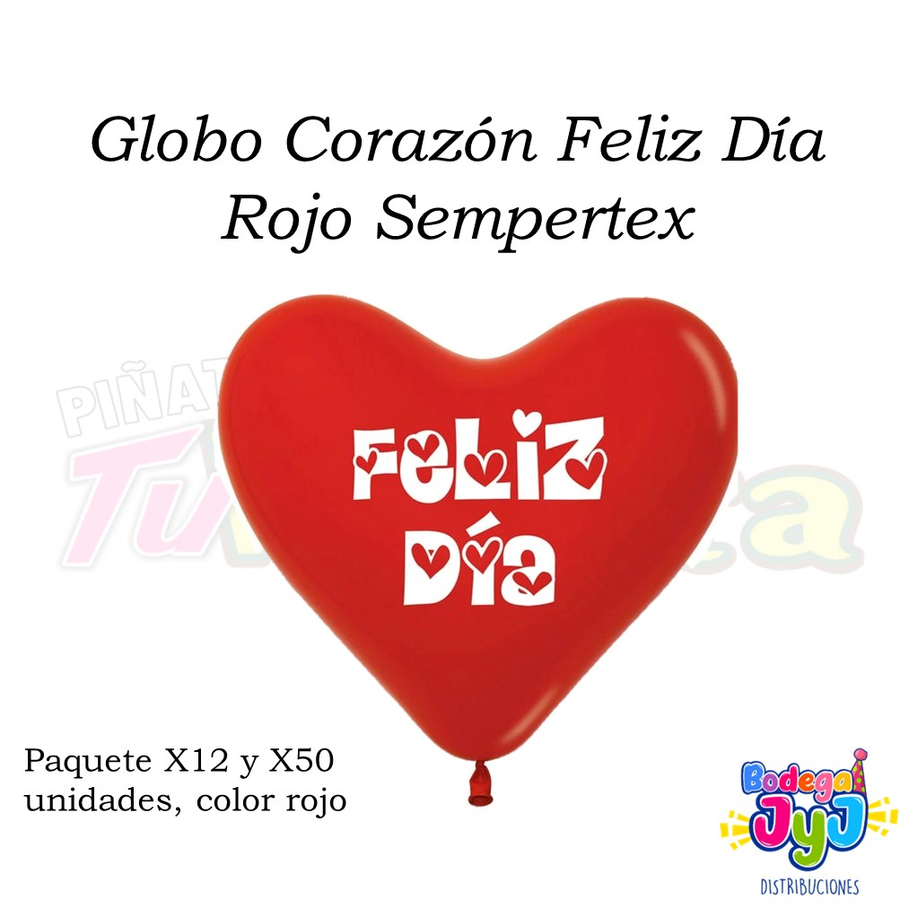 GLOBO CORAZON FELIZ DIA SEMPERTEX