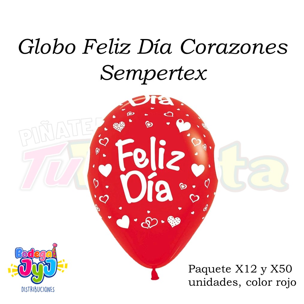 GLOBO INFINITY FELIZ DÍA CORAZONES SEMPERTEX