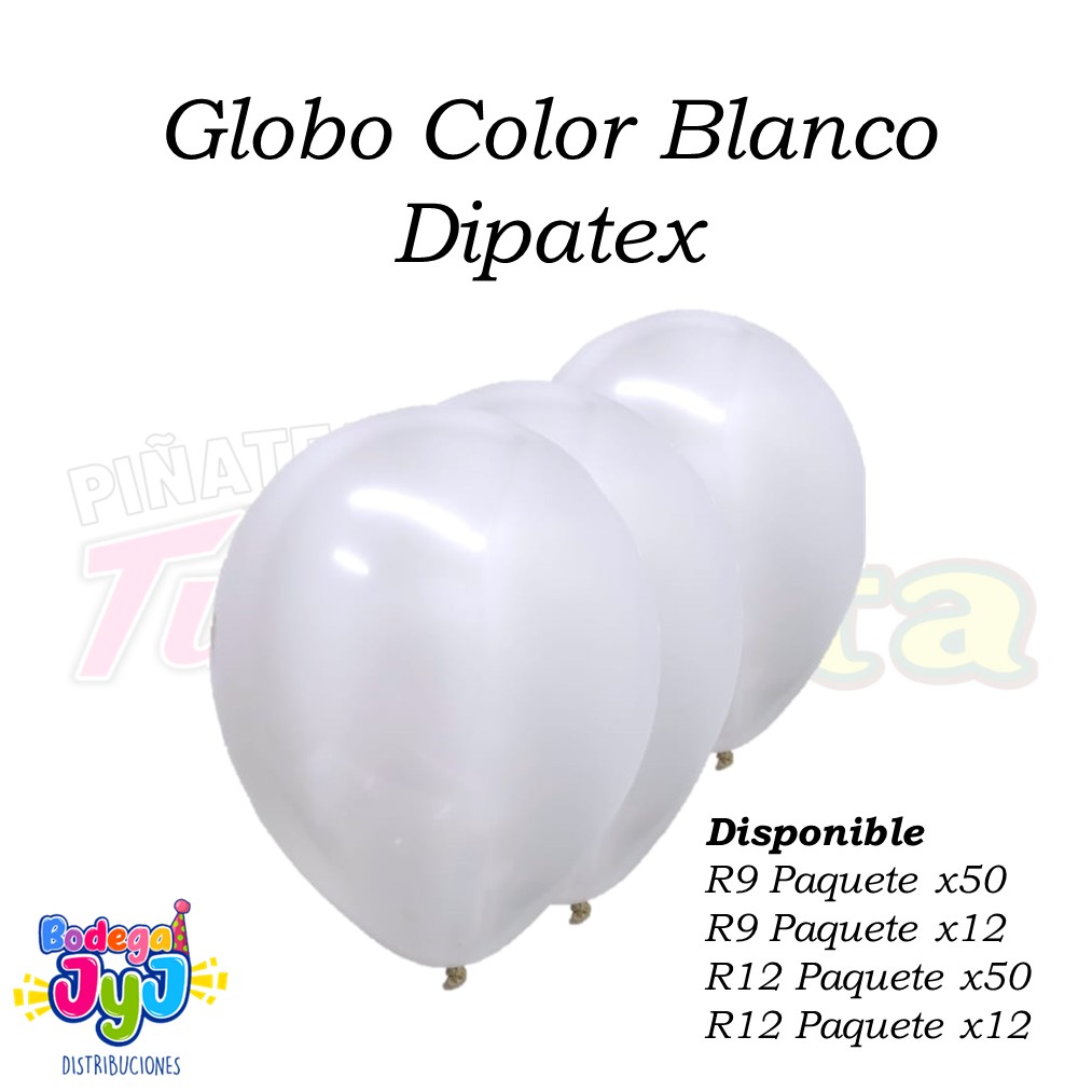 GLOBO COLOR BLANCO DIPATEX