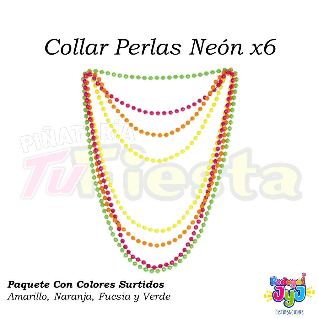 COLLAR PERLAS NEÓN X6