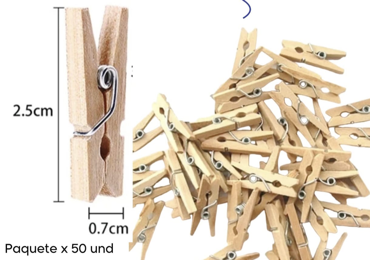 GANCHO MADERA MINI X50 2.5CM DW61227