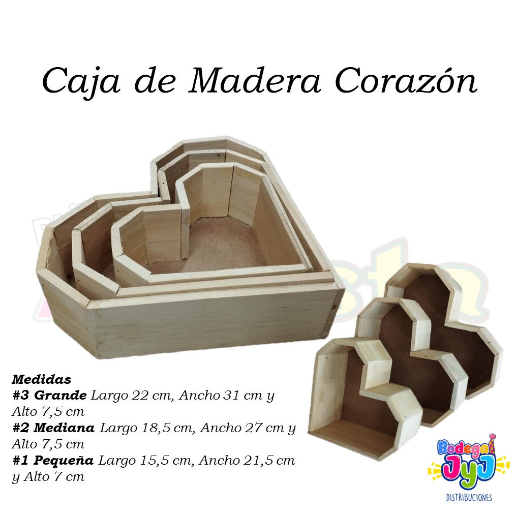 CAJA DE MADERA CORAZÓN