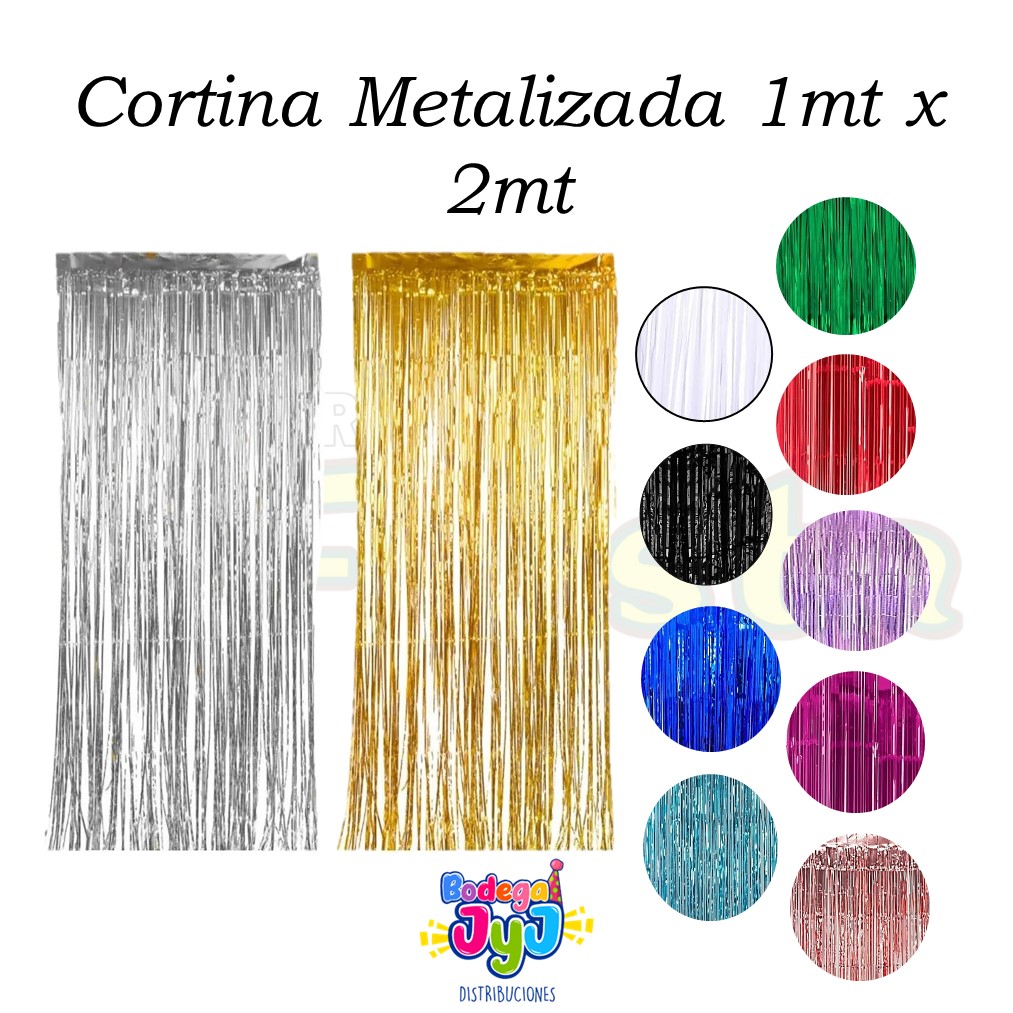 CORTINA METALIZADA 1MT X 2MT
