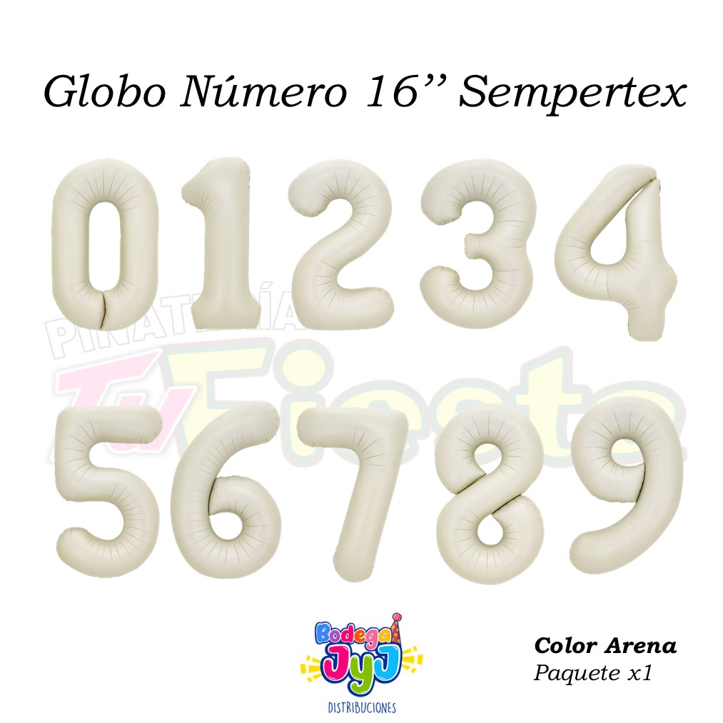 GLOBO NÚMERO 16’’ SEMPERTEX