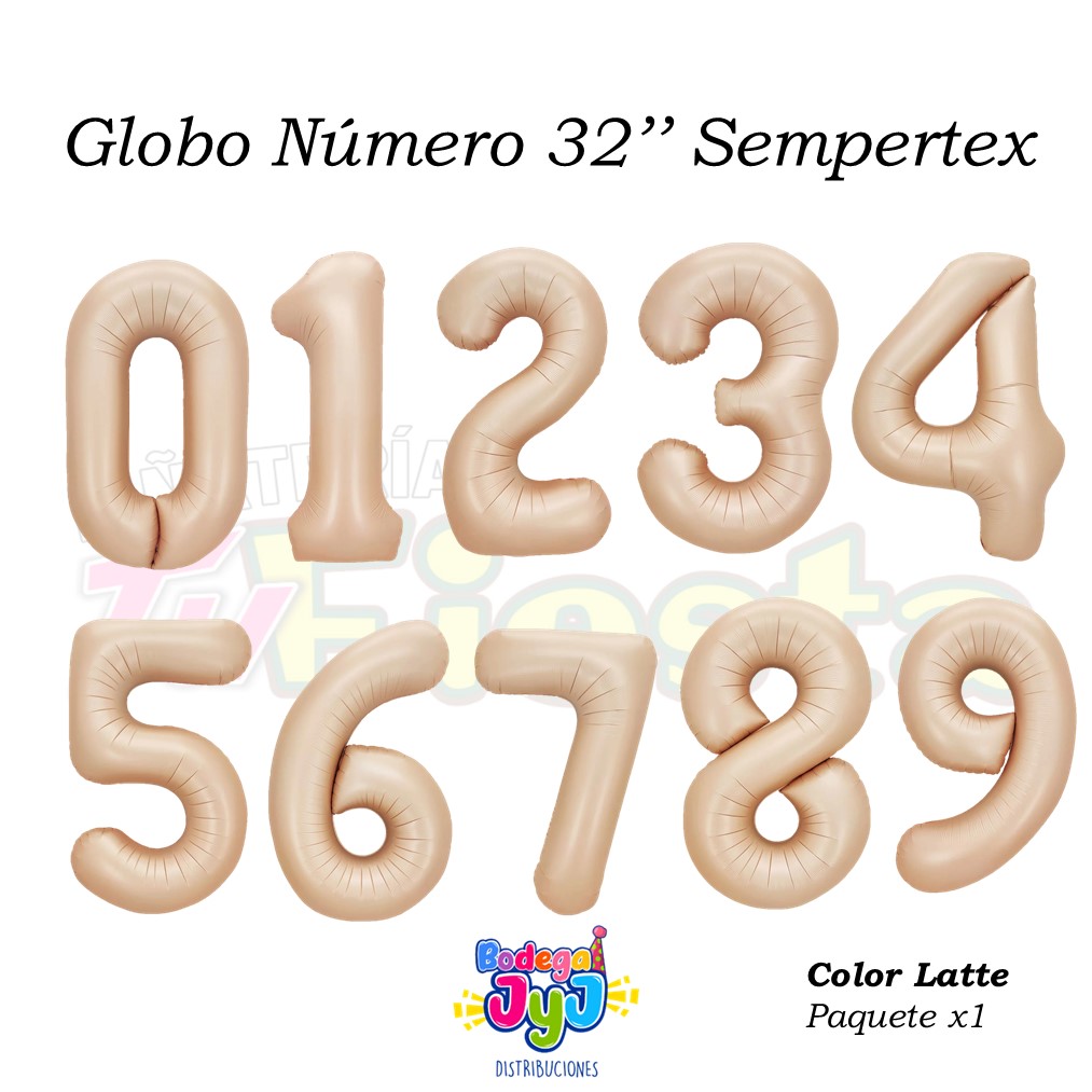 GLOBO NÚMERO 32’’ SEMPERTEX