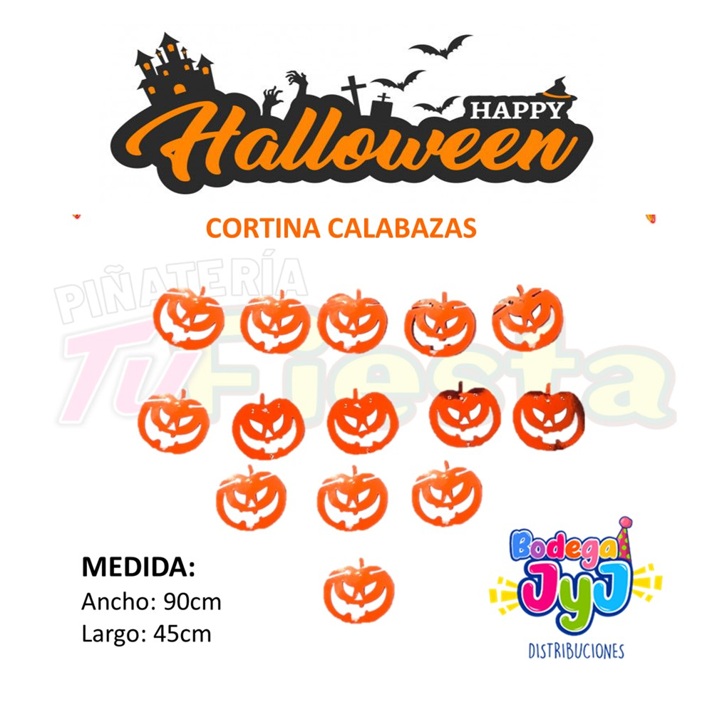 CORTINA CALABAZAS HALLOWEEN (MOVILES)
