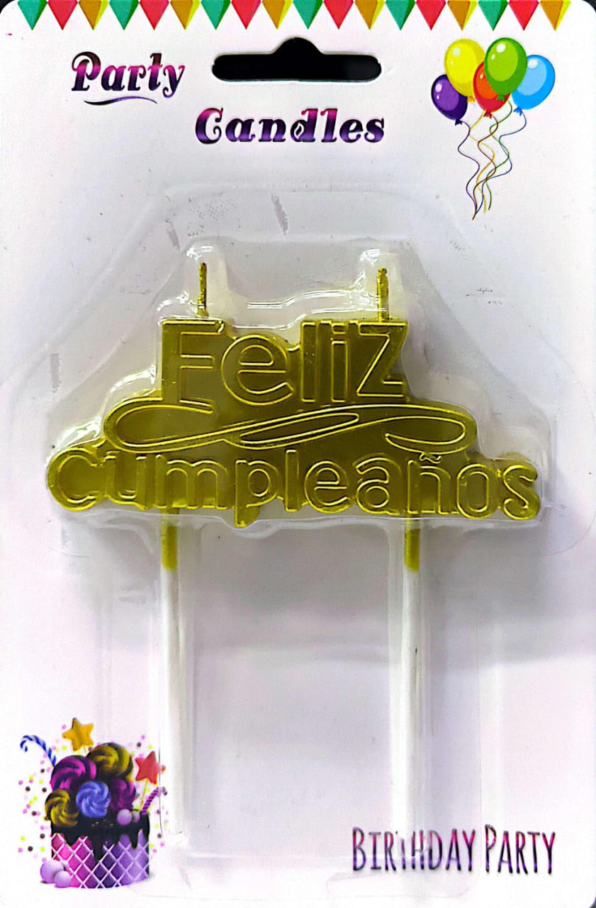 VELA CURSIVA FELIZ CUMPLEAÑOS  Gi