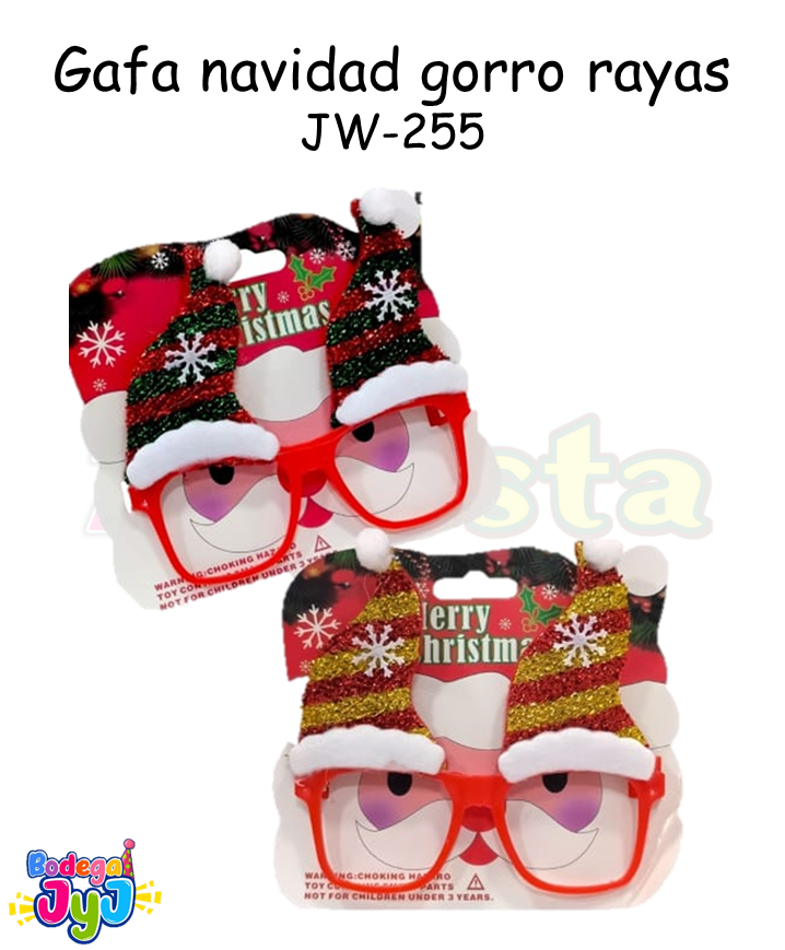 GAFA NAVIDAD GORRO RAYAS JW-255