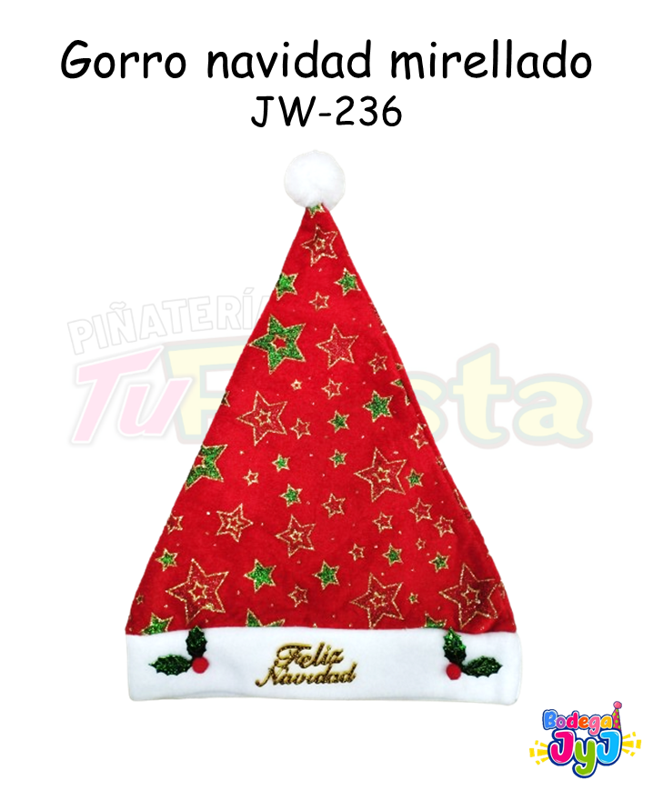 GORRO NAVIDAD MIRELLADO JW-236