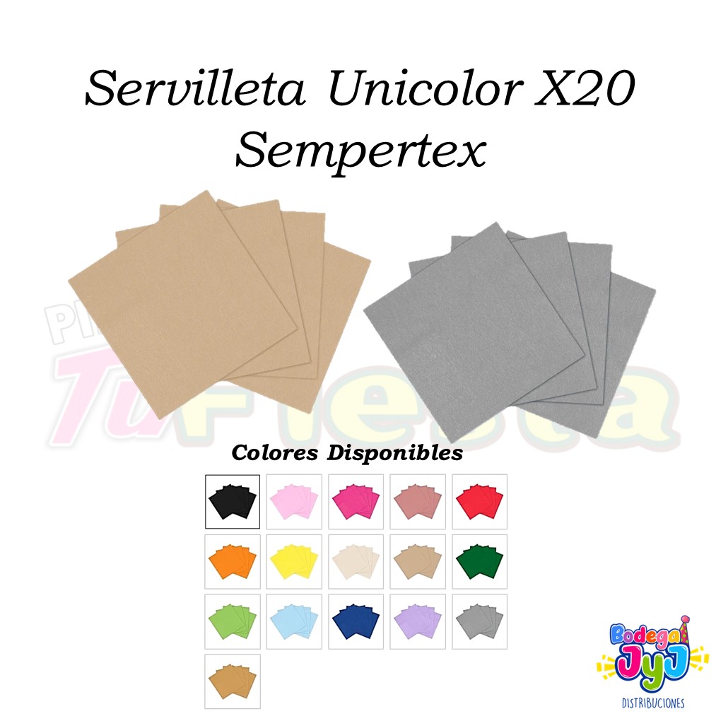 SERVILLETA UNICOLOR X20