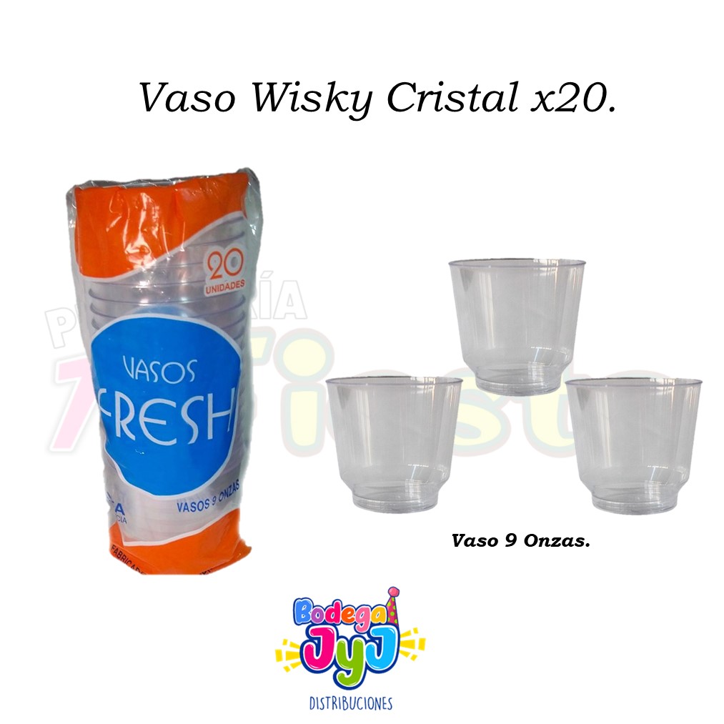 VASO WISKY CRISTAL X 20.