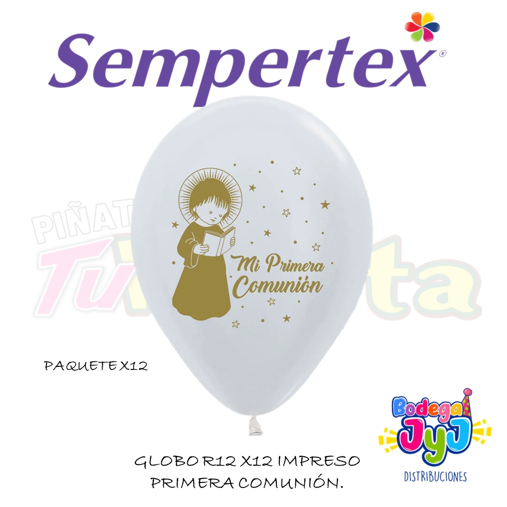 GLOBO IMPRESO PRIMERA COMUNIÓN PERLA.