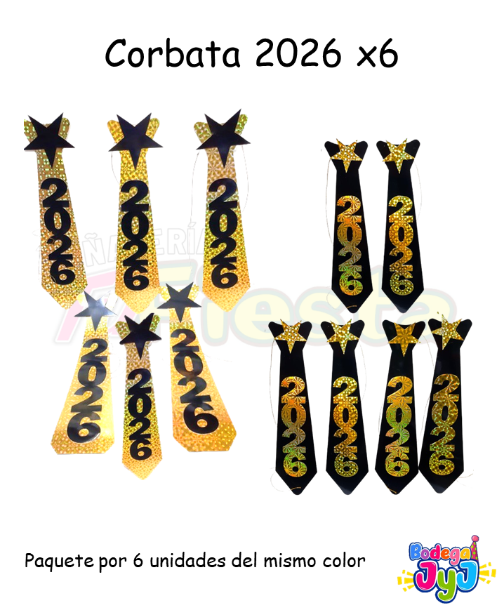 CORBATA FELIZ AÑO 2026  6 "the one" 11-14