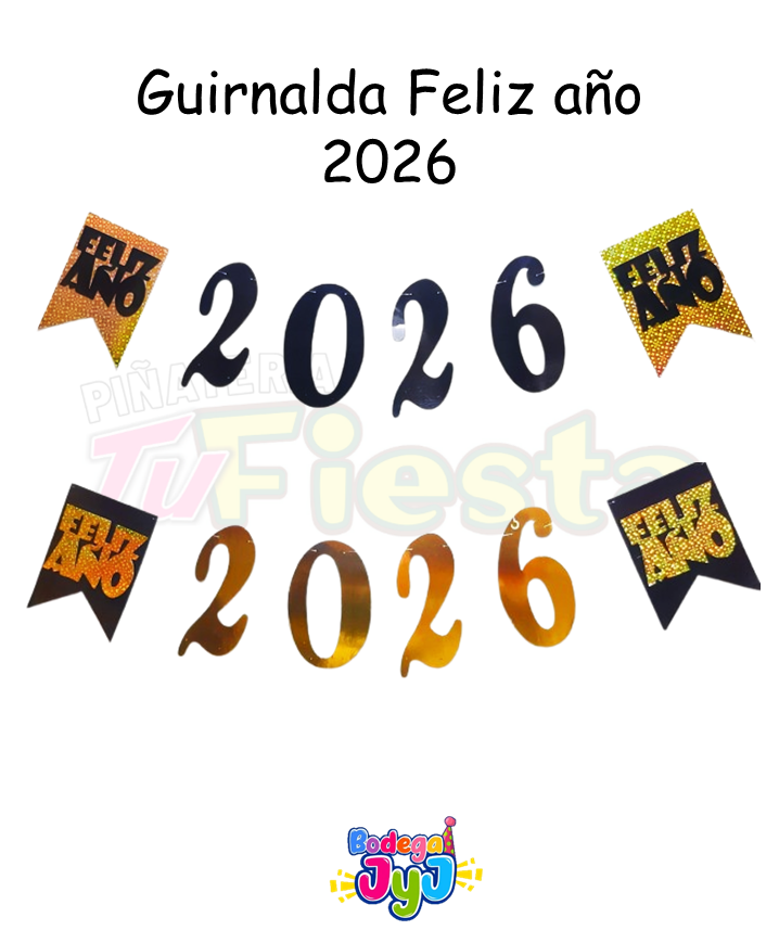 BANDERIN GRANDE FELIZ AÑO 2026 "the one"