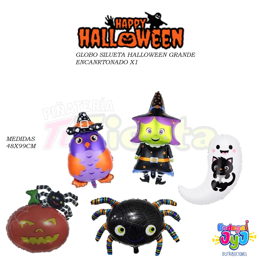 GLOBO SILUETA HALLOWEEN GRANDE ENCARTONADO