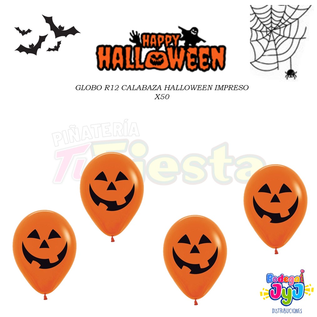 GLOBO R12 CALABAZA HALLOWEEN IMPRESO