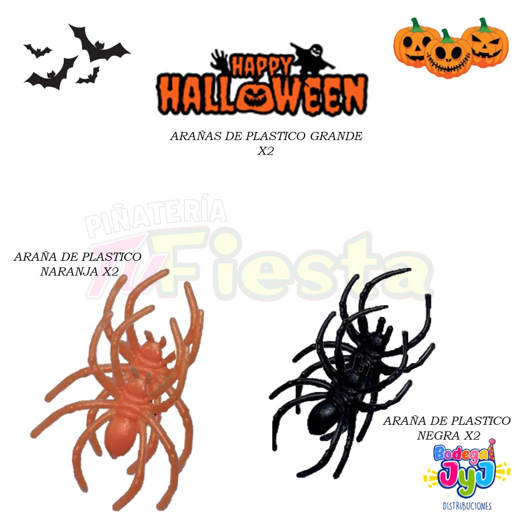 ARAÑA PLASTICA GRANDE X2