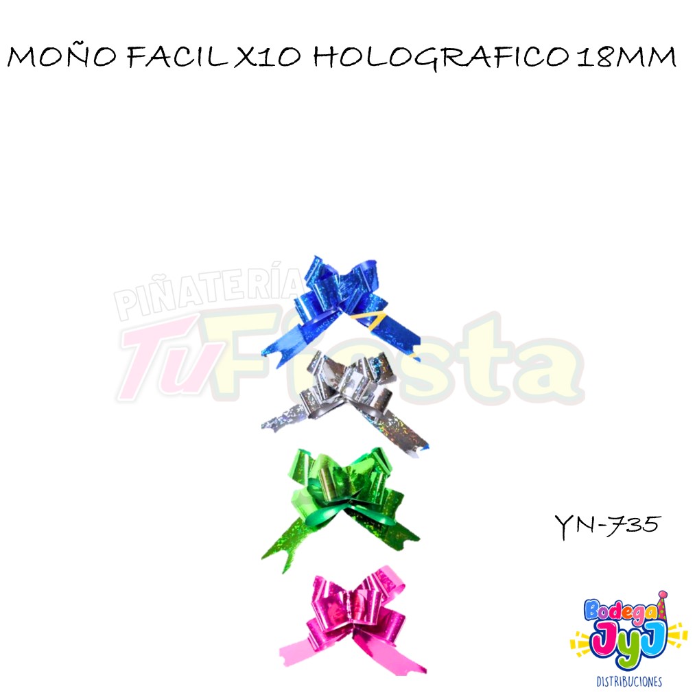MOÑO FACIL X10 HOLOGRAFICO 18MM YN-735