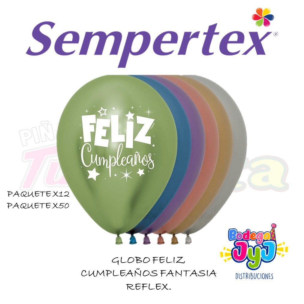 GLOBO FELIZ CUMPLEAÑOS FANTASIA REFLEX SEMPERTEX
