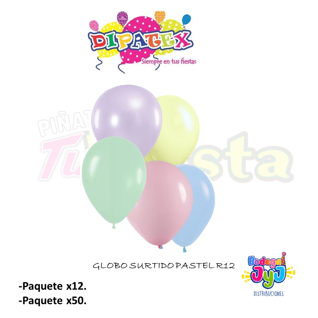 GLOBO COLOR SURTIDO PASTEL DIPATEX
