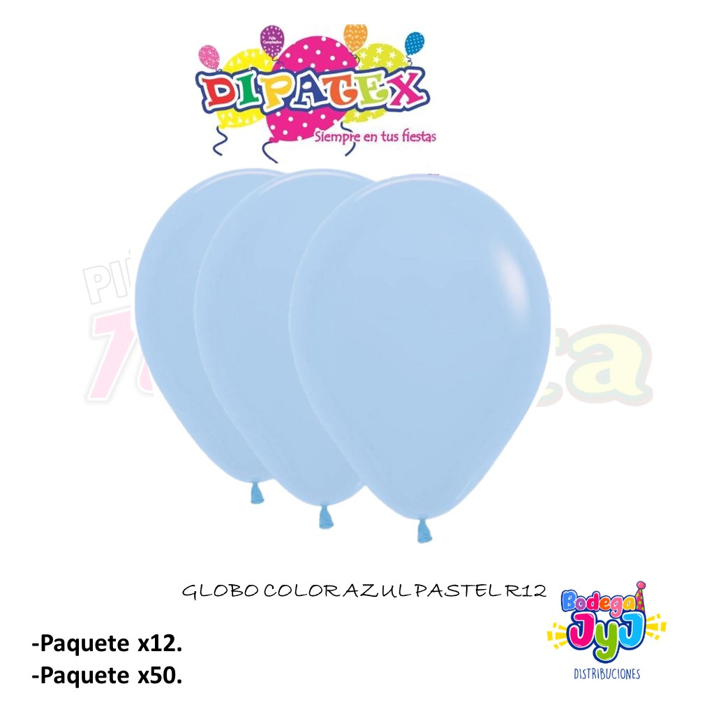 GLOBO COLOR AZUL PASTEL DIPATEX