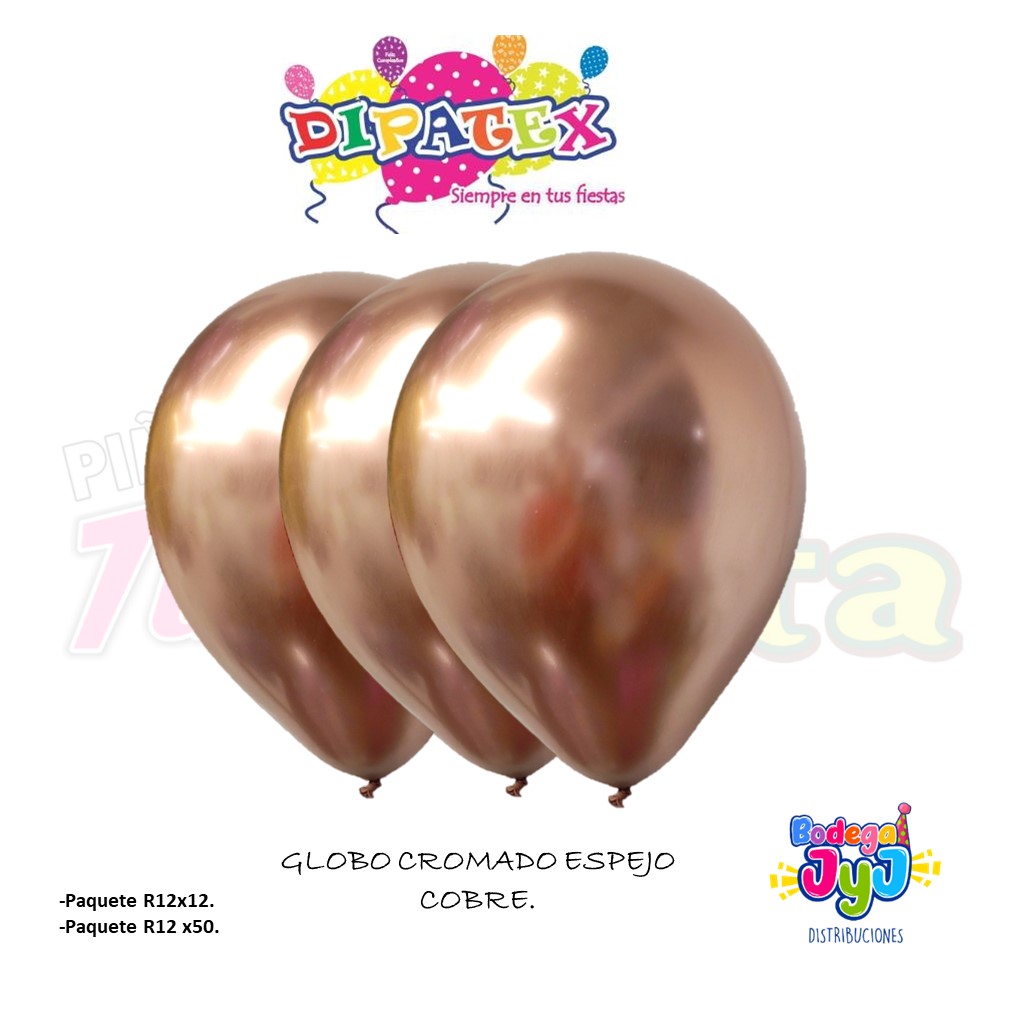 GLOBO CROMADO ESPEJO DIPATEX COBRE.