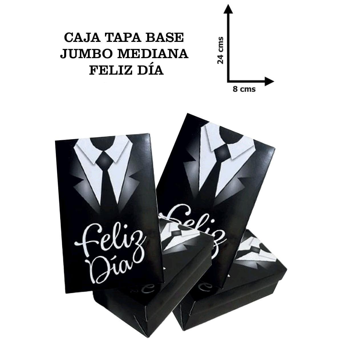 CAJA JUMBO MEDIANA FELIZ DIA - CORBATA