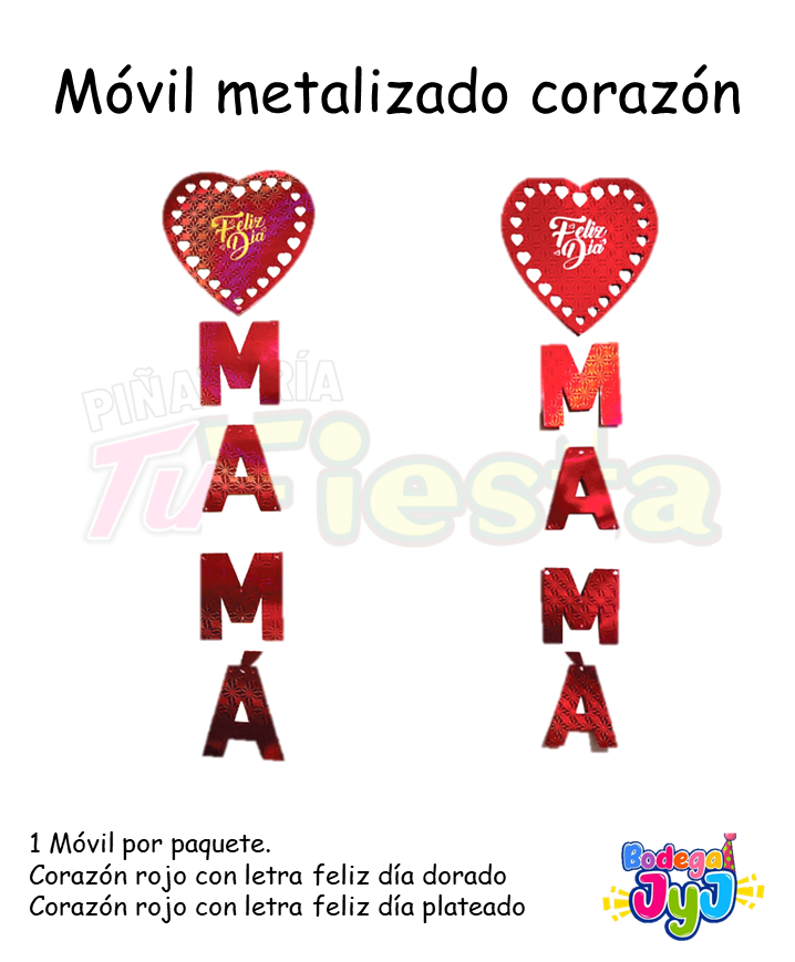 MOVIL CORAZON FELIZ DIA MAMÁ -EDUAR