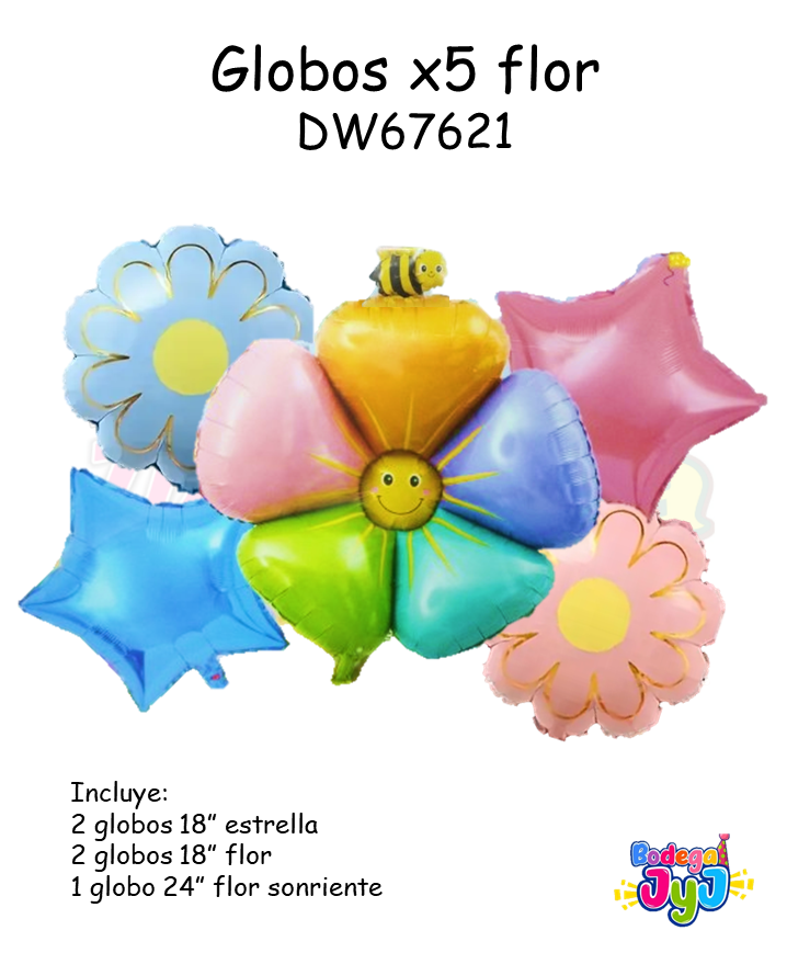 SET GLOBOS X5 FLOR DW67621