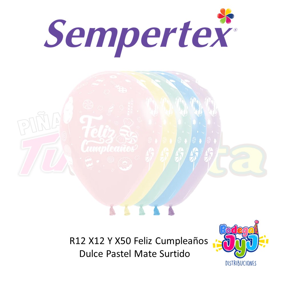 GLOBO INFINITY FC DULCE PASTEL MATE SURTIDO SEMPERTEX