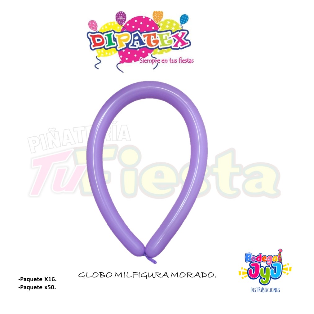 GLOBO MILFIGURA DIPATEX MORADO.
