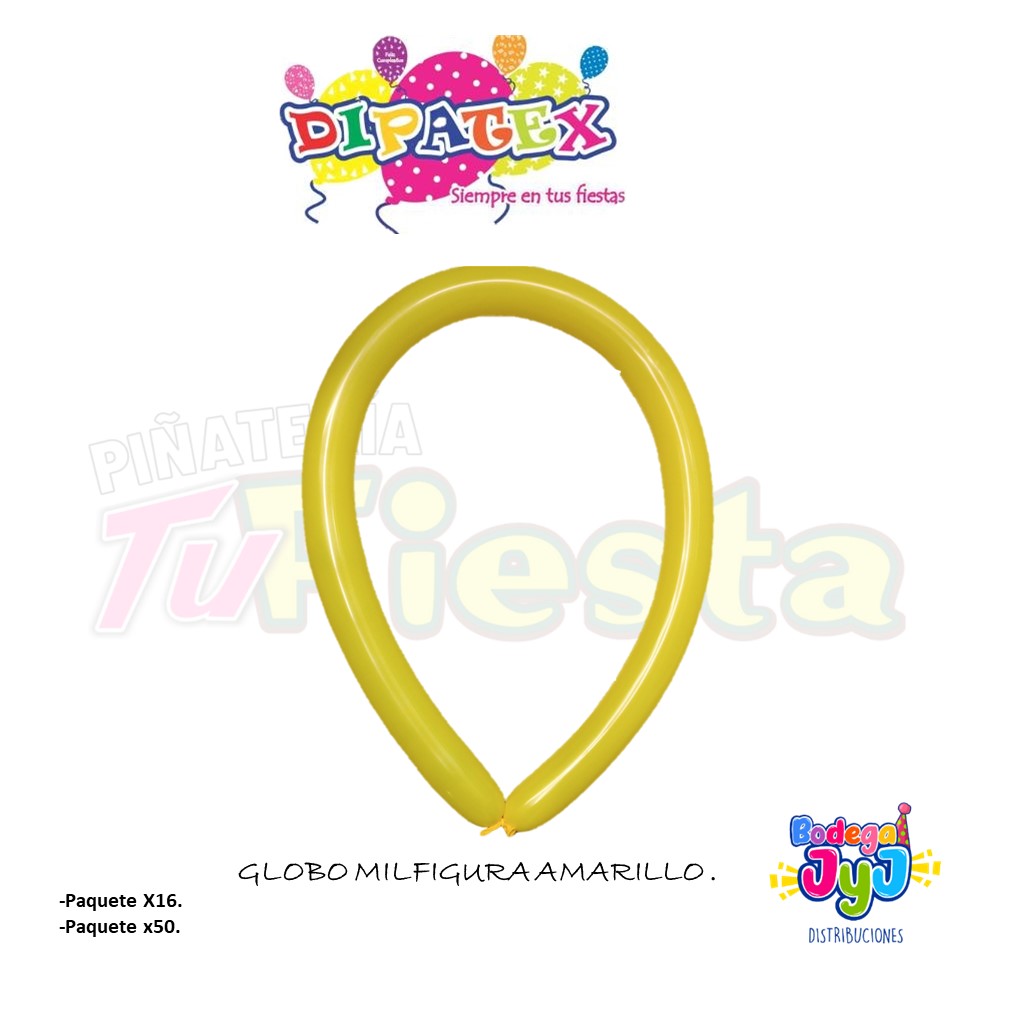 GLOBO MILFIGURA DIPATEX AMARILLO