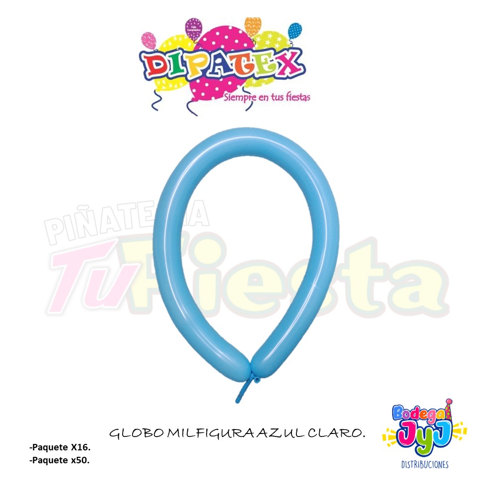 GLOBO MILFIGURA DIPATEX AZUL CLARO.