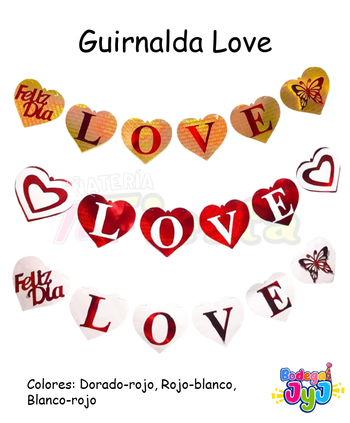 GUIRNALDA LOVE FELIZ DIA REF: 580