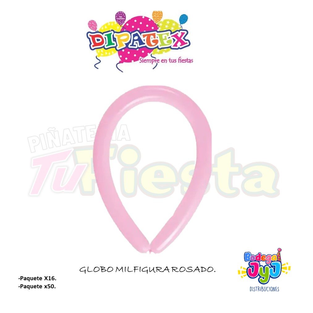 GLOBO MILFIGURA DIPATEX ROSADA.