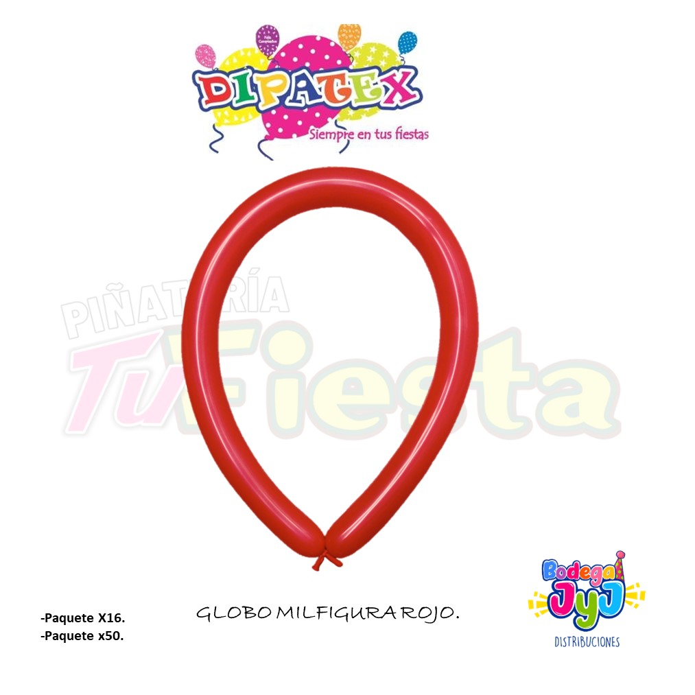 GLOBO MILFIGURA DIPATEX ROJO.